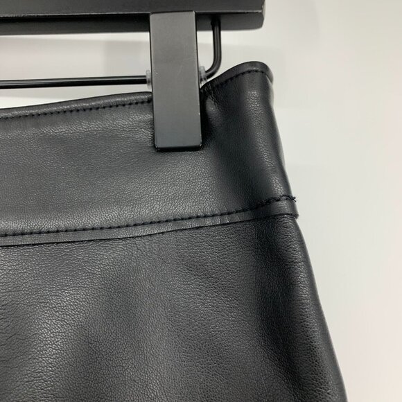 Zara Pants The Biker Black Faux Leather Ankle Zip Skinny High Rise - Picture 9 of 15